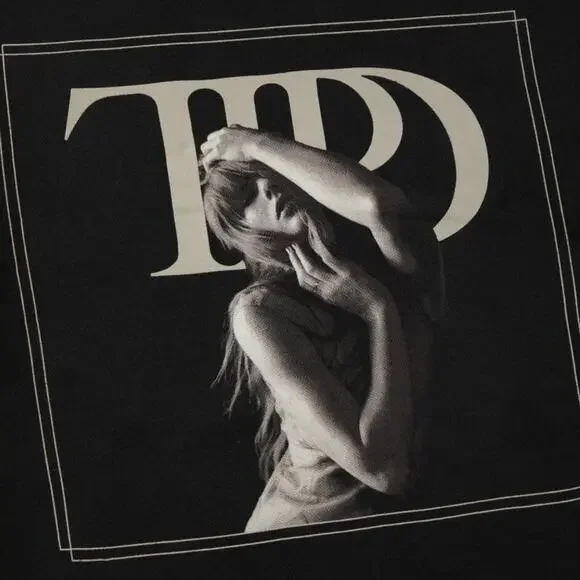 The Tortured Poets Department Spotify Exclusive Black Hoodie Taylor Swift XL - Picture 3 of 5